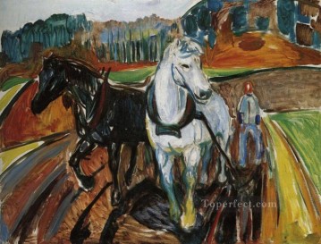エドヴァルド・ムンク Painting - 馬チーム 1919 エドヴァルド・ムンク